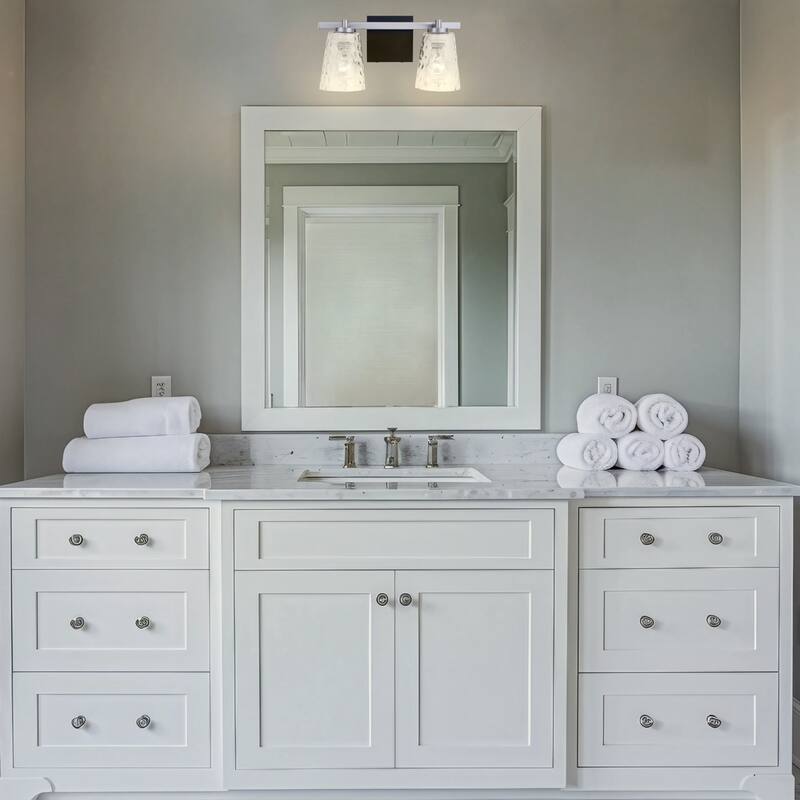 Modern Radiance 2-Light Nickel Vanity Light - 15"L x 5.9"W x 7.5"H