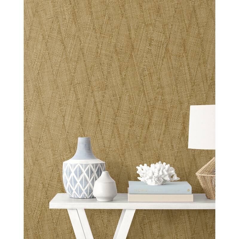 Seabrook Designs Sun Woven Embossed Vinyl Unpasted Wallpaper