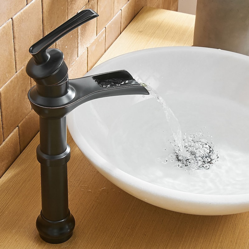 Single Hole Bathroom Faucet with Drain Assembly-Oil Rubbed Bronze