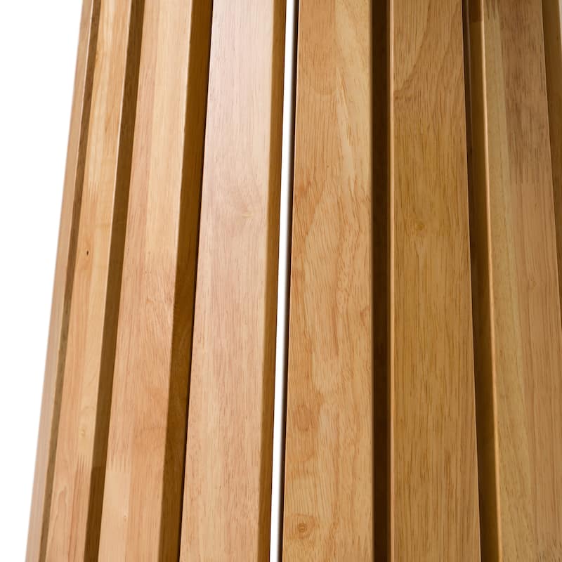 Modrest Weiss Mid-Century Modern Natural Oak Round Dining Table