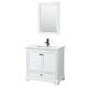Option White / White Cultured Marble Top / Matte Black