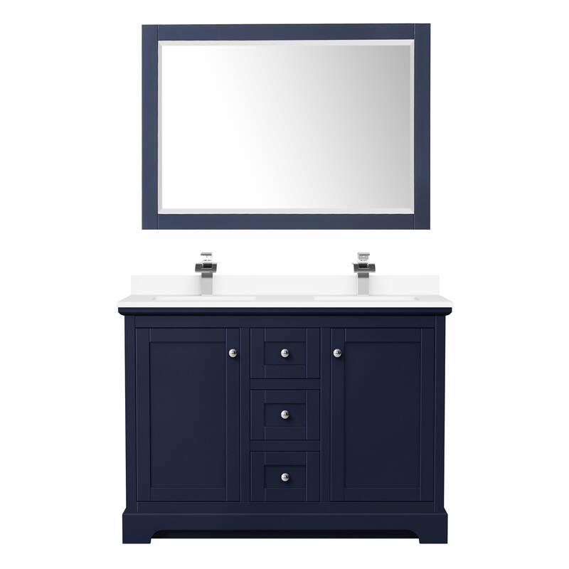 Wyndham Collection Avery 48" Free Standing Double Basin Vanity Set