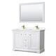 Option White / White Cultured Marble Top / Brushed Gold