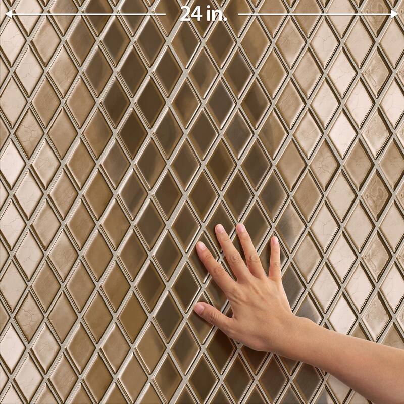 Merola Tile Hudson Kite Gold 10-1/8" x 11-3/4" Porcelain Floor and Wall Tile