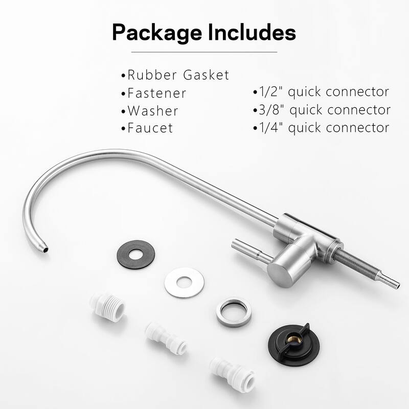 Single-Handle Stainless Steel Filter Drinking Water Kitchen Purifier Beverage Faucet in Brushed Nickel