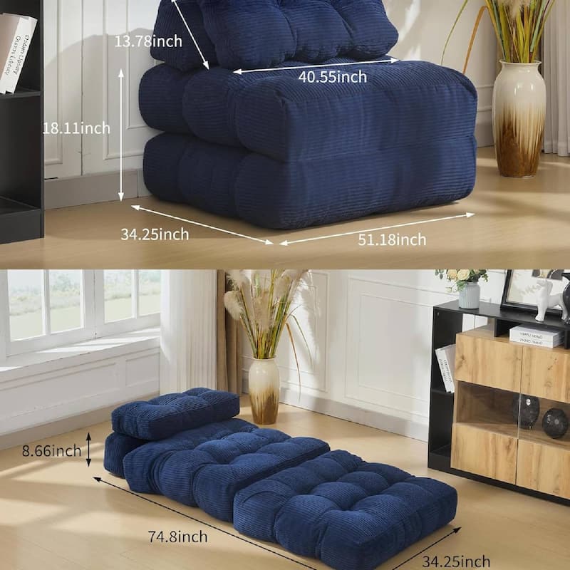 Folding Sofa Bed,Convertible Sleeper Chair with Pillow