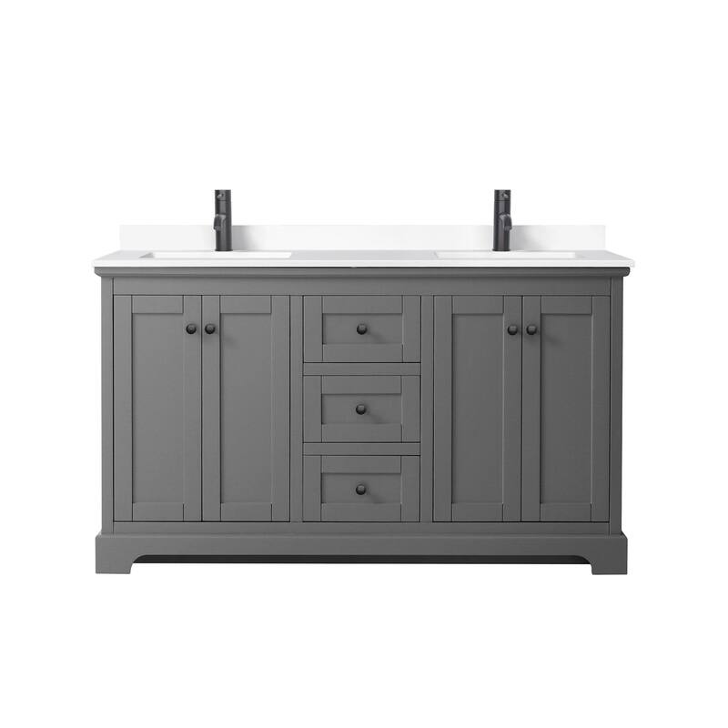 Wyndham Collection Avery 60" Free Standing Double Basin Vanity Set