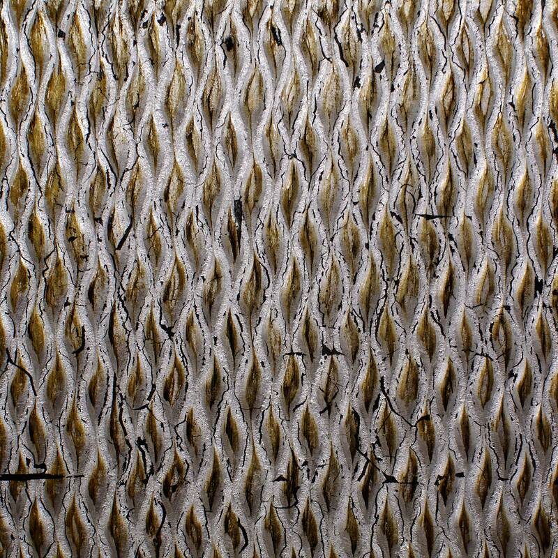 Modern Style Wooden Wall Decor with Patterned Carving, Small, Silver - 6 x 12