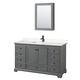 Option Dark Gray / Carrara Cultured Marble Top / Matte