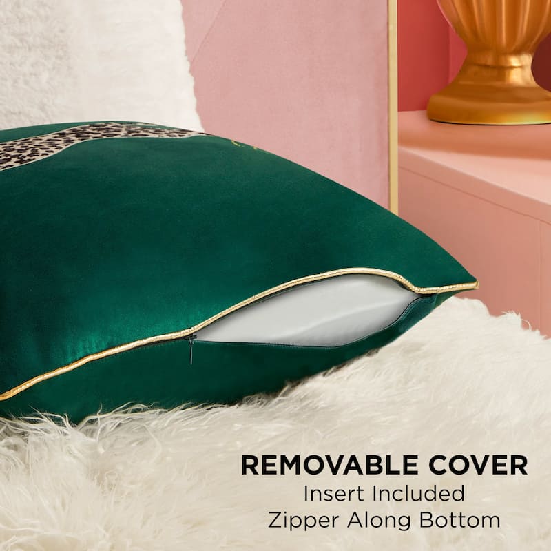 Juicy Couture Velvet Cheetah Pillow 14" x 24"