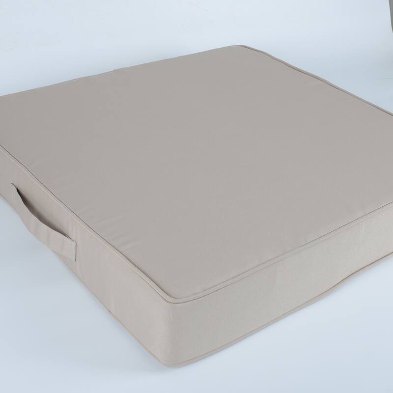 2 Pieces Waterproof Polyester Patio Seat and Back Cushions 24x24 Deep Comfort for Outdoor Seating