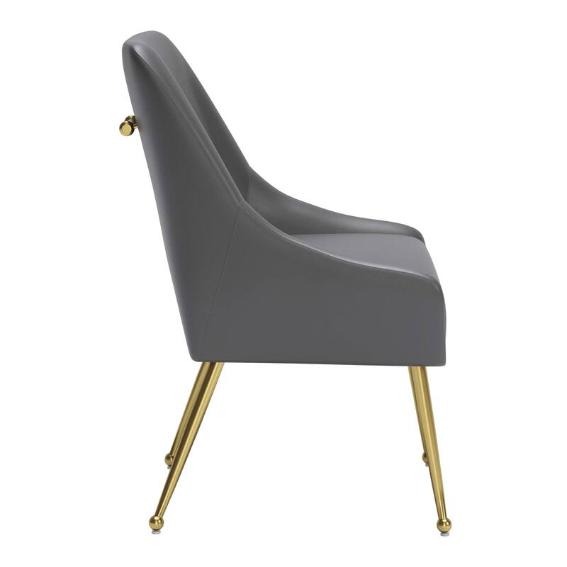 Maxine Dining Chair Gray & Gold