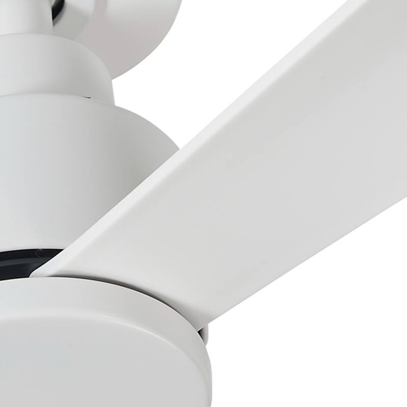 52" Matte White Industrial Reversible DC Motor Ceiling Fan