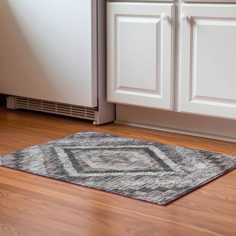 Premium Washable Super Soft Moroccan Mayfield Rug - Taupe - 1'8" x 2'6"