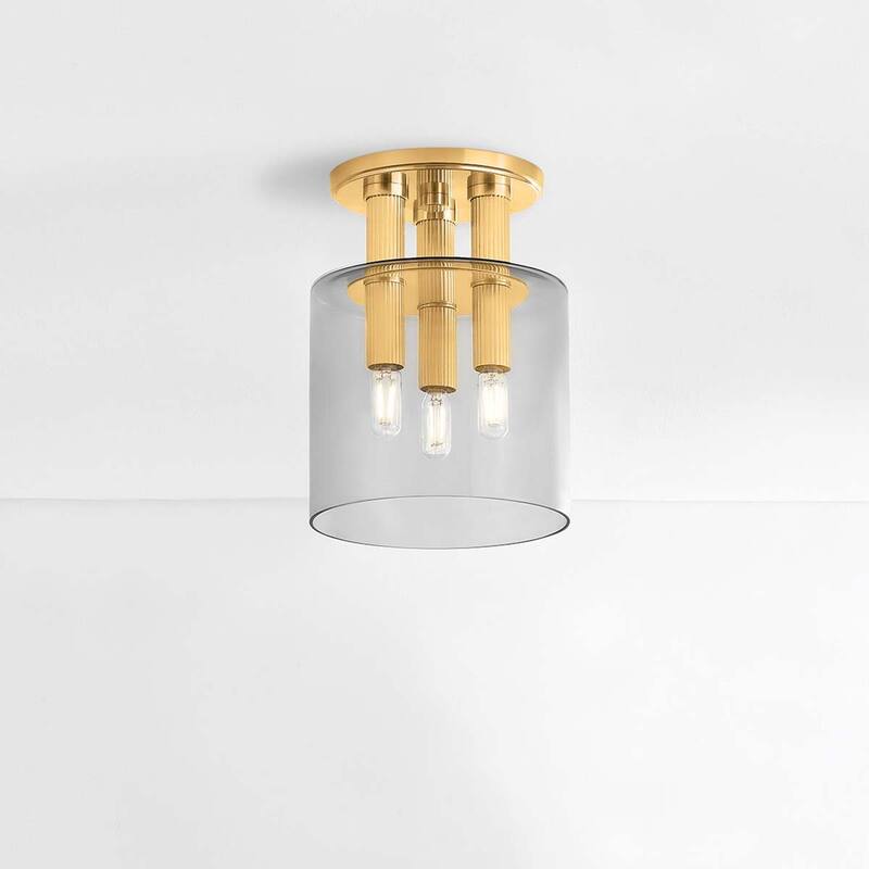 Hudson Valley Lighting 5133 Crystler 3 Light 9" Wide Flush Mount