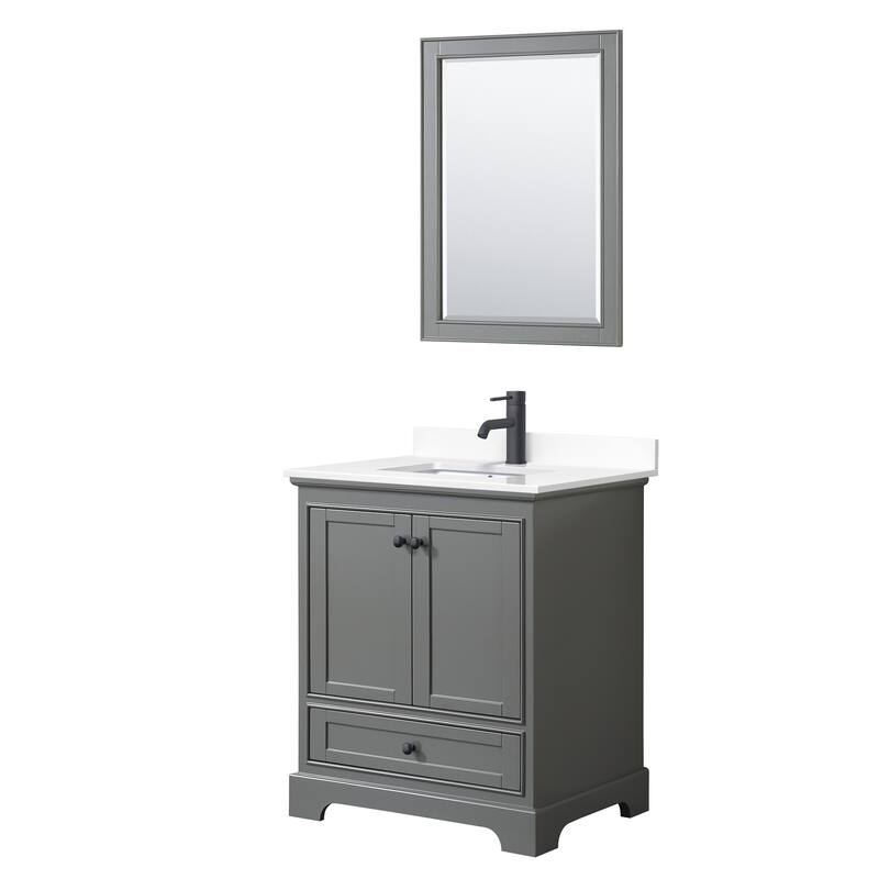Wyndham Collection Deborah 30" Free Standing Single Basin Vanity Set