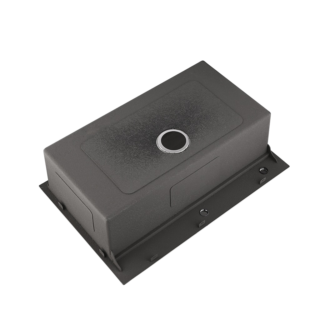 Dark Gray 33 Inch Single Bowl Overmount Kitchen Sink 304 Stainless Steel Brushed Chrome with Cutting Board, Dish Grid