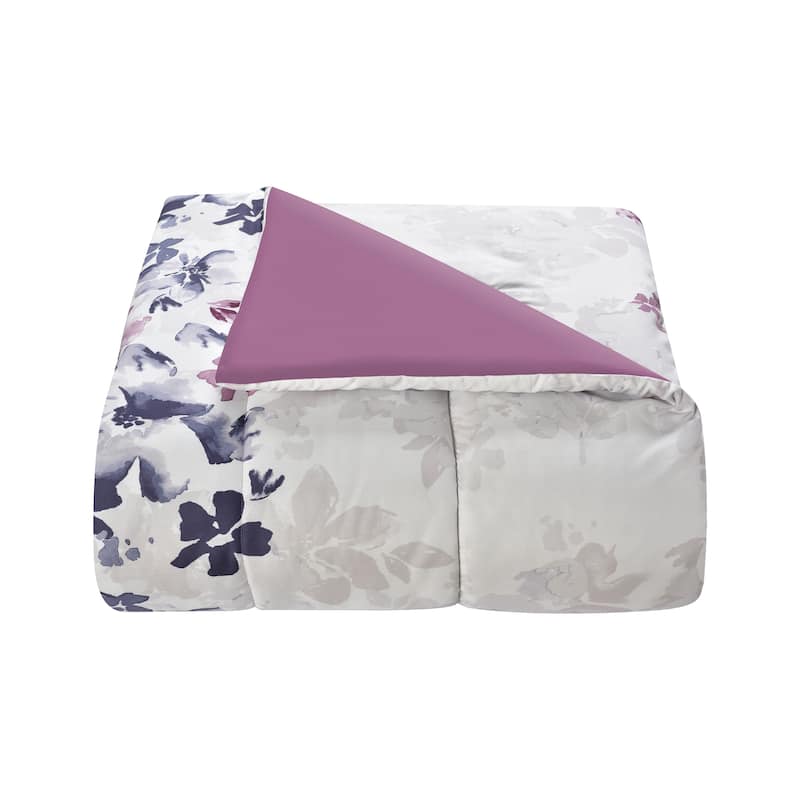 Lanwood Home Monica Reversible 8-Piece Bed-In-A-Bag Comforter Set