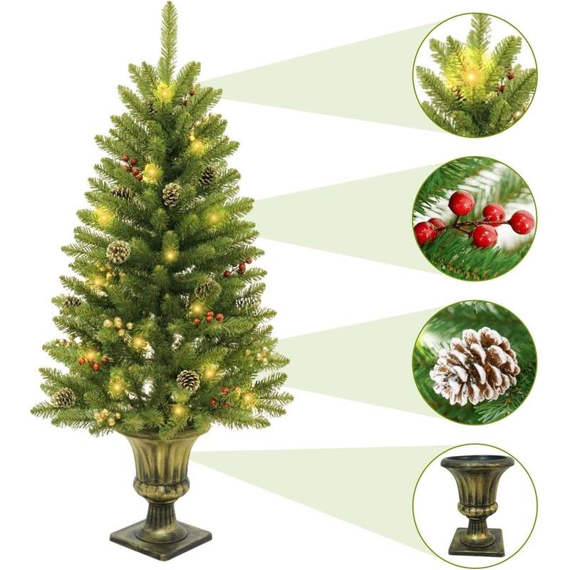 Artificial Fir Christmas trees, with Christmas Wreaths and Garlands