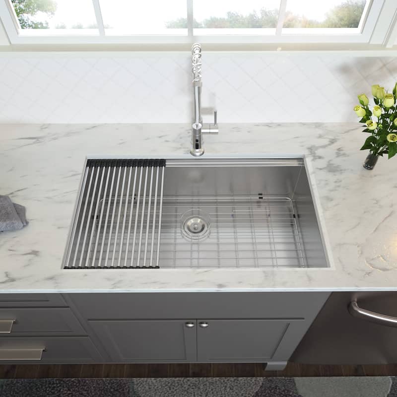 Undermount Stainless Steel Single Bowl Farmhouse Kitchen Sink