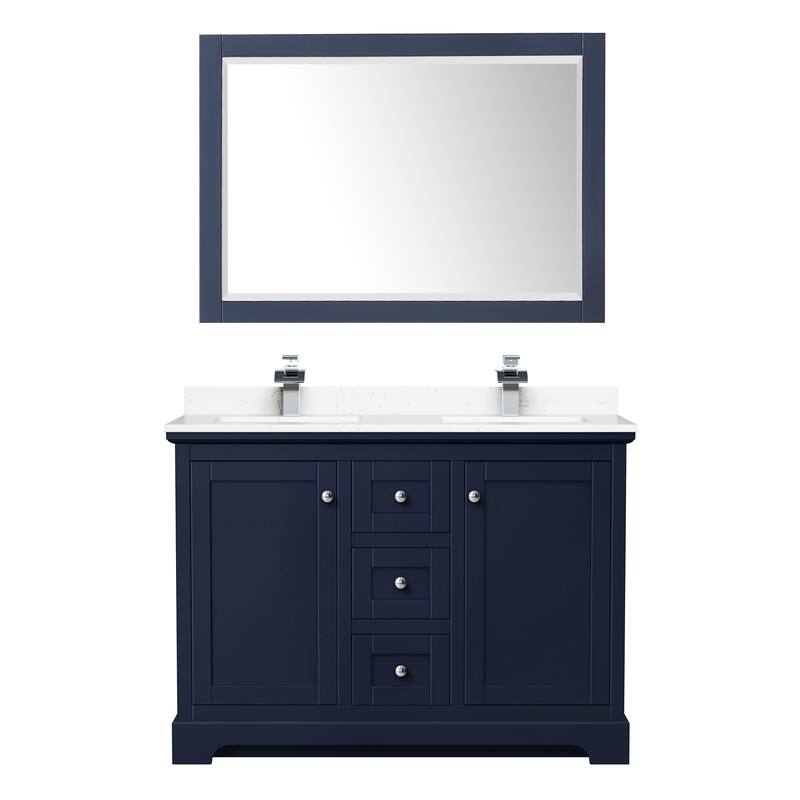 Wyndham Collection Avery 48" Free Standing Double Basin Vanity Set
