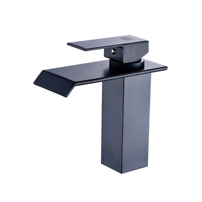 Oil Rubbed Bronze Bathroom Faucet Waterfall Single Handle