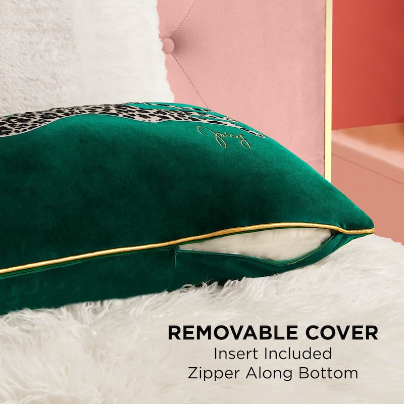 Juicy Couture Velvet Cheetah Pillow 14" x 24"