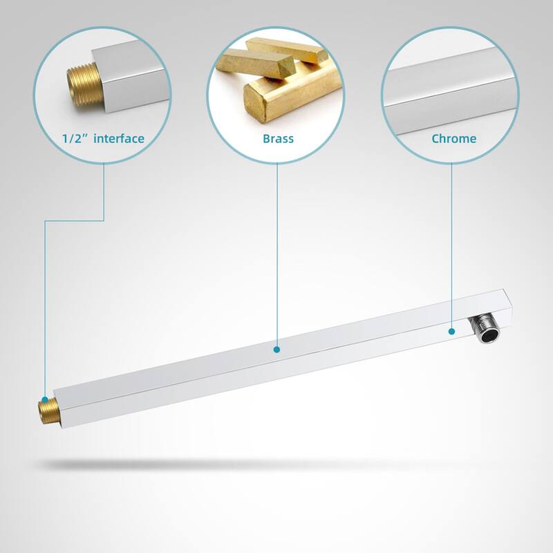10" Square Bathroom Shower Combo Set - 19.09"D x 14.96"H x 13.98"W