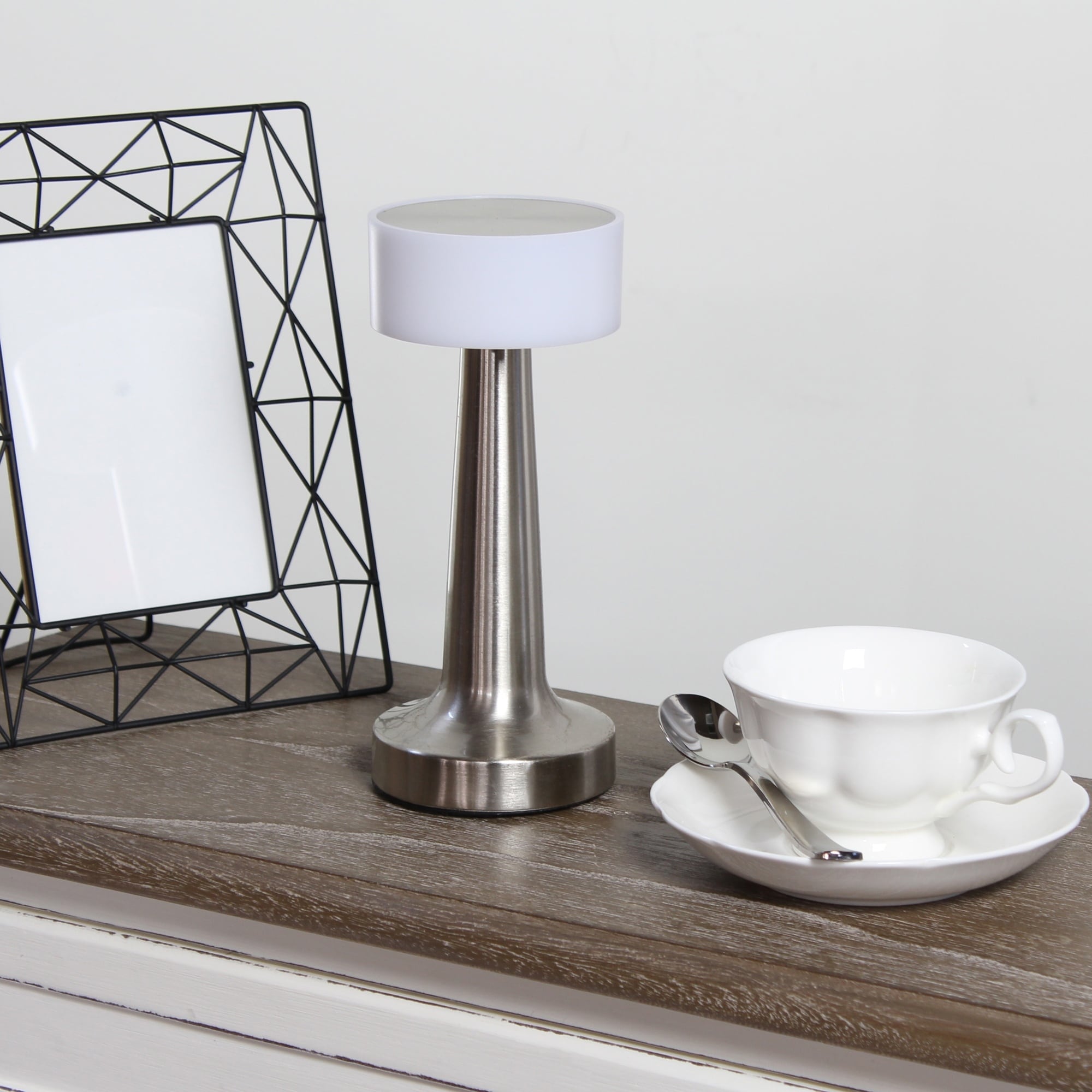 LED Metal Saucer Mini Touch Sensor Desk Lamp - 8.5