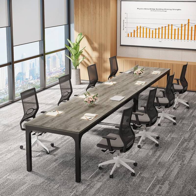 78.74" Large Rectangle Conference Table/Desk, Modern Seminar Meeting Table, Business Tables for Boardroom & Office