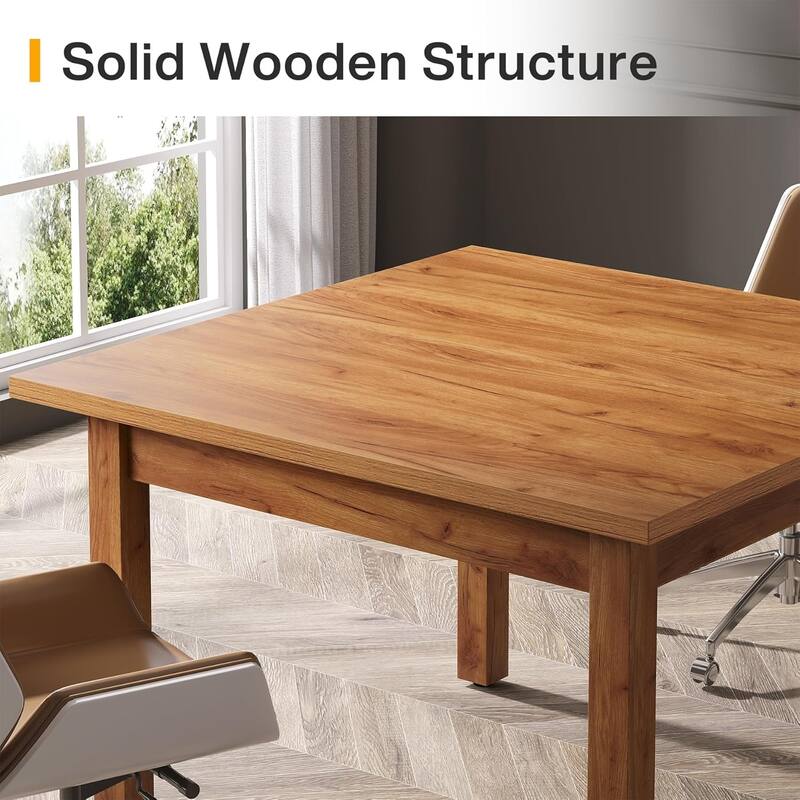 Square Conference Table, Wooden Meeting Table/Desk for Office, Conference/Seminar Room,Boardroom