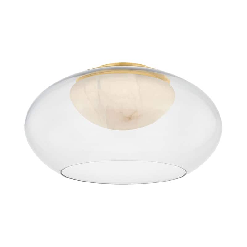 Hudson Valley Lighting 9019 Moore 17" Wide LED Flush Mount Ceiling - Aged Brass