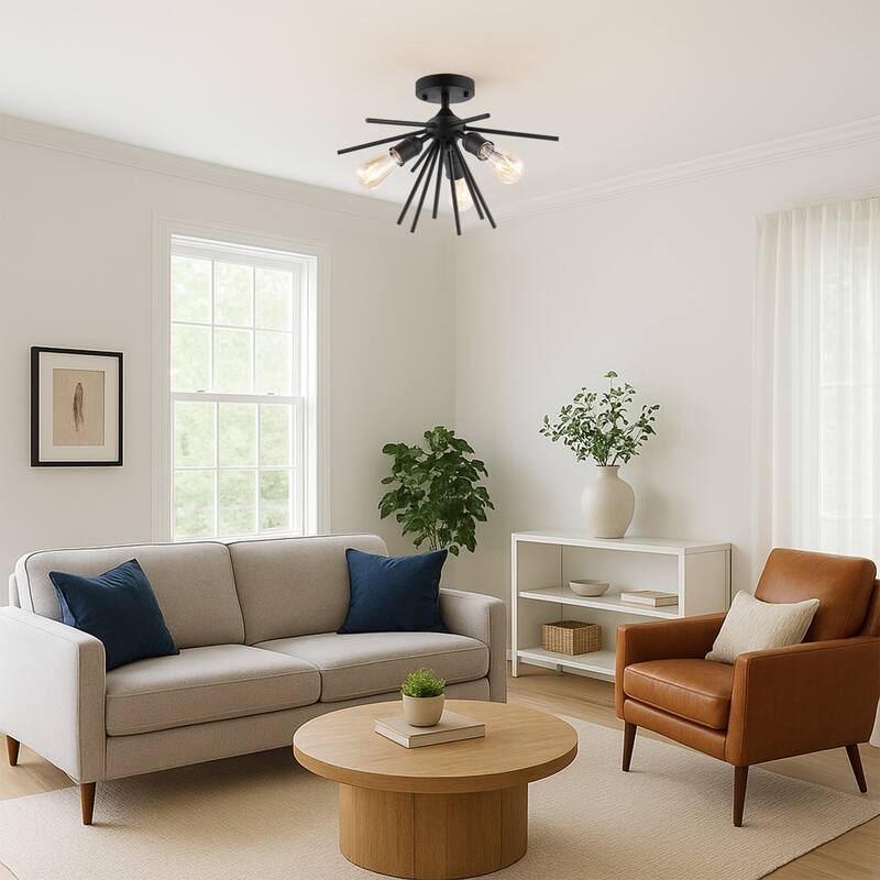 GetLedel Modern 3-Light Sputnik Semi-Flush Mount