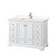 Option White / Carrara Cultured Marble Top / Brushed Gold