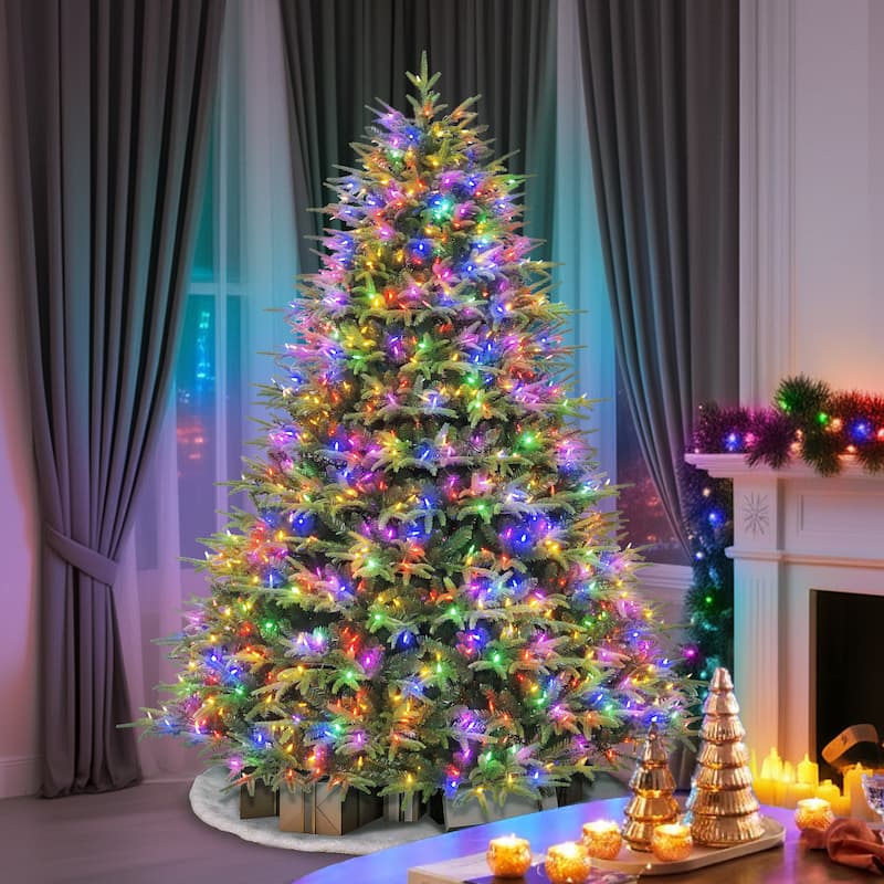 Puleo International 6.5' Pre-Lit Artificial Fraser Fir Tree with 800 Dual-Color LED Lights