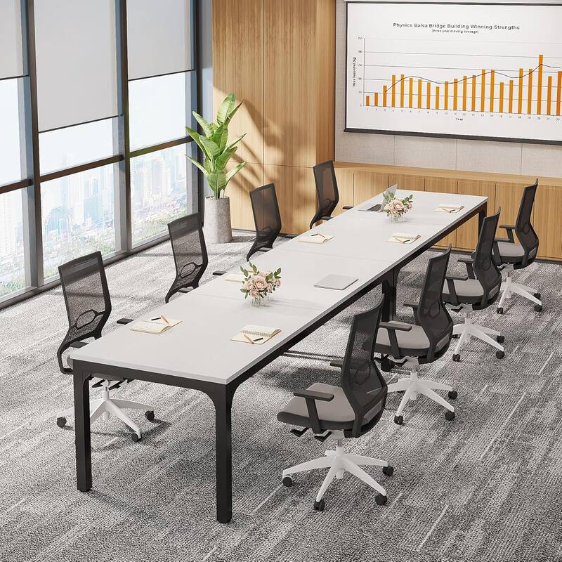 78.74" Large Rectangle Conference Table/Desk, Modern Seminar Meeting Table, Business Tables for Boardroom & Office