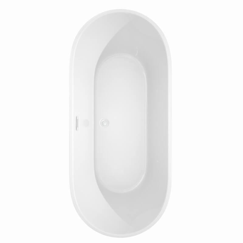 Wyndham Collection Carissa 71" Free Standing Acrylic Soaking Tub with