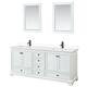 Option White / White Cultured Marble Top / Matte Black