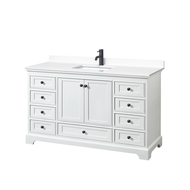 Wyndham Collection Deborah 60" Free Standing Single Basin Vanity Set