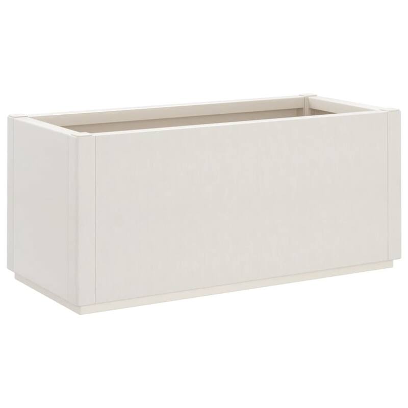 vidaXL Garden Planter White Polypropylene Medium Durable Planter - 14.2 x 31.5 x 13.8