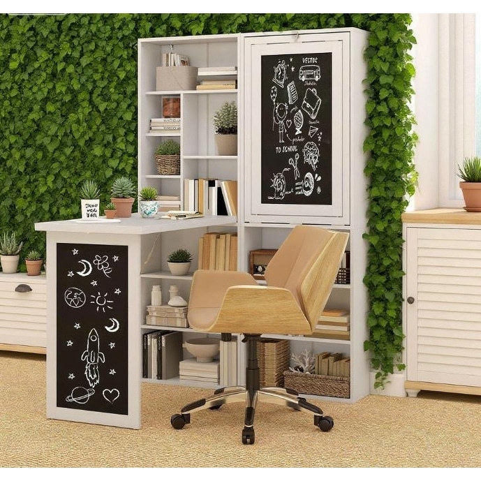 Fold-out Convertible Office Desk, Wall Mount Computer Desk
