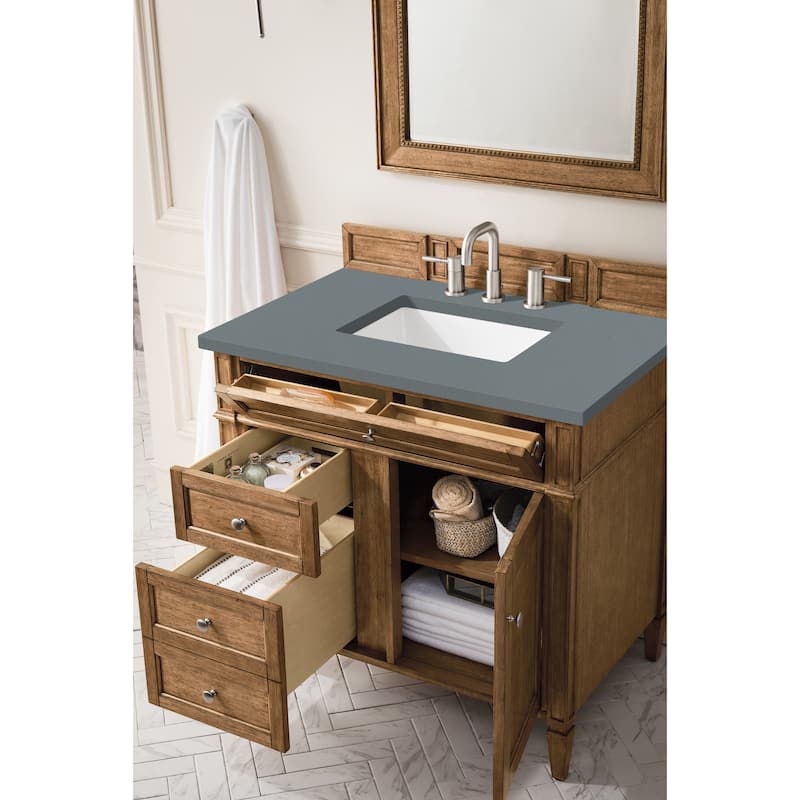 James Martin Vanities Brittany 36" Single Vanity, Saddle Brown