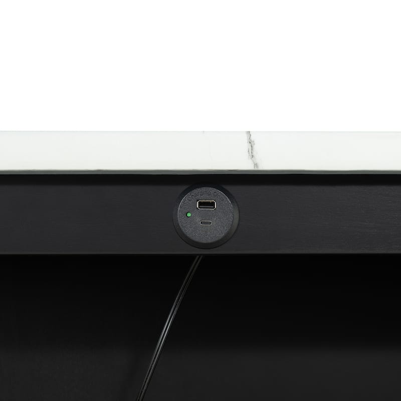 Black Bar Table and Chairs Tall Kitchen Breakfast Nook with Stools, Storage Shelves