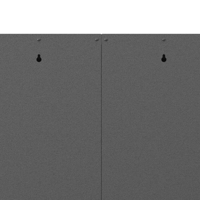 Grey Metal Wall Mounted Storage Cabinet with Locking Doors and Drawer for Home Office Garage - 29.5"W x 30.3"H x 11.8"D