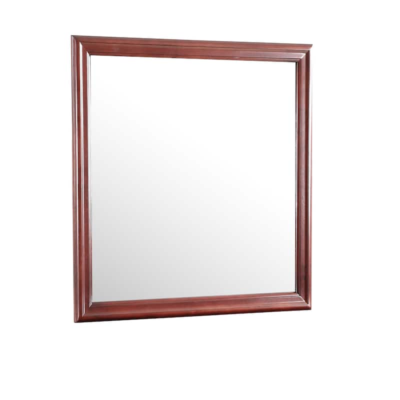 GDF Studio - Louis Phillipe Traditional Particle Board Mirror with Low Distortion Glass