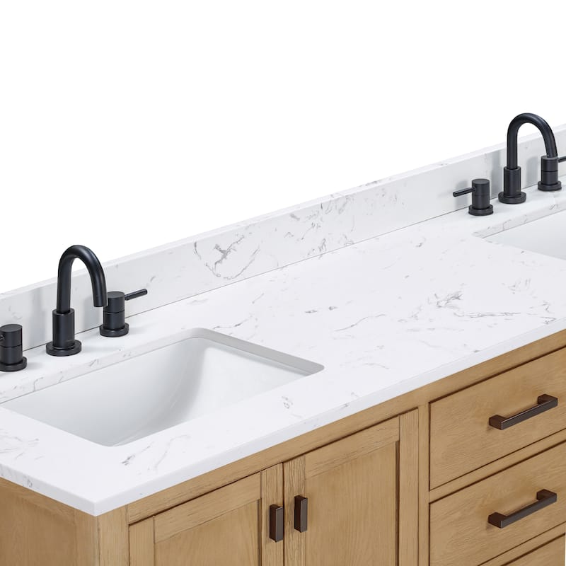 Avanity Modero 72 in. Double Sink Bathroom Vanity with Engineered Stone Top - 73"W x 22"D x 35"H
