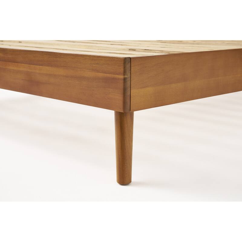 Christopher Knight Home - Rosita Mid-Century Solid Wood Platform Bed with Sleek Splayed Legs