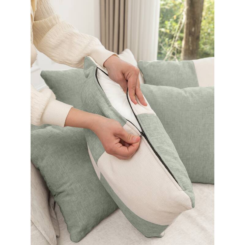 Oversized Barrel Chair with Ottoman & Pillows