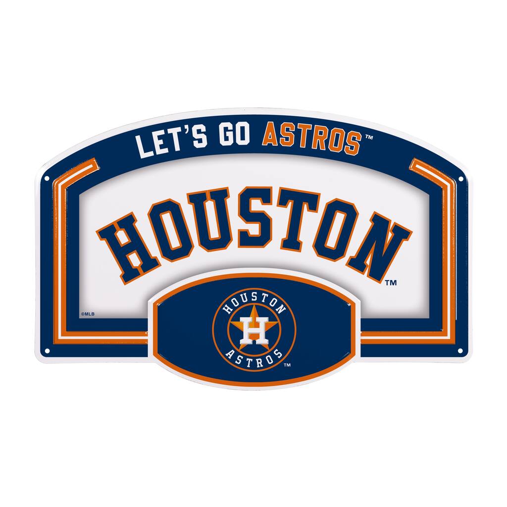 Houston Astros Embossed Steel Wall Sign, 11" x 17"