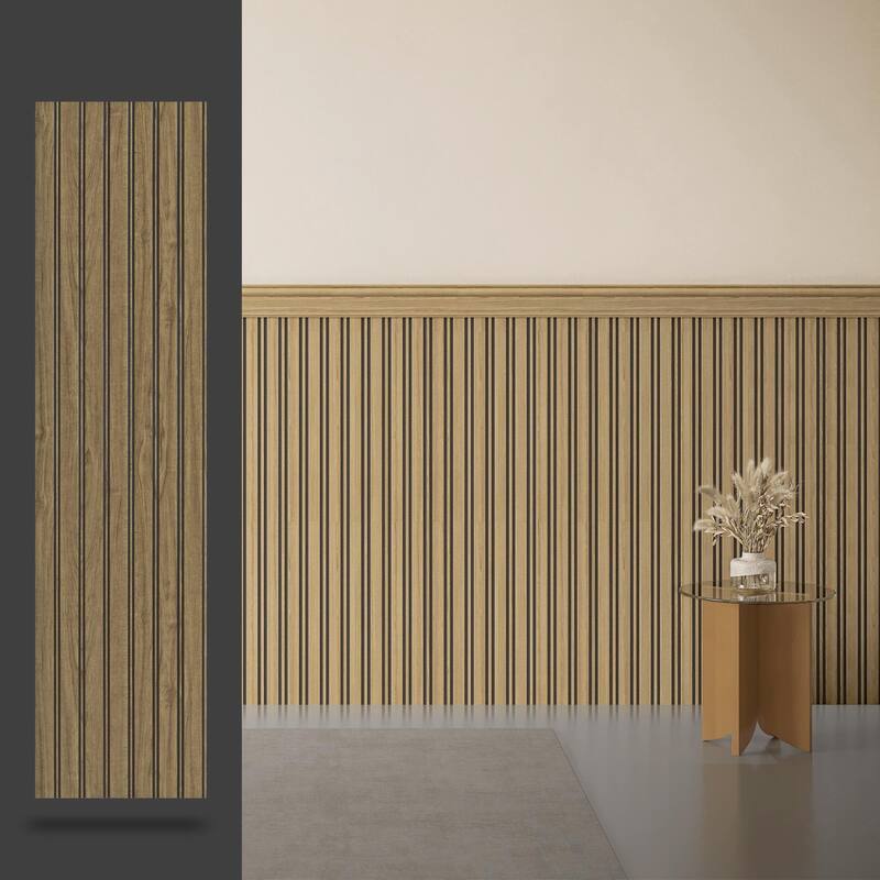 Art3d Decorative PS Wall Panel Kit with Trim, 12 Panels & 4 Edge Strips - N/A